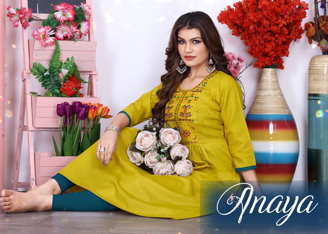 Mayra Anaya New Fancy Wear Cotton Designer Cotton Slub Kurti Collection